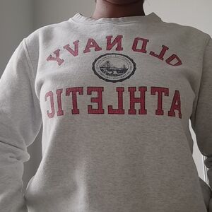 Old Navy Gray Unisex Sweatshirt